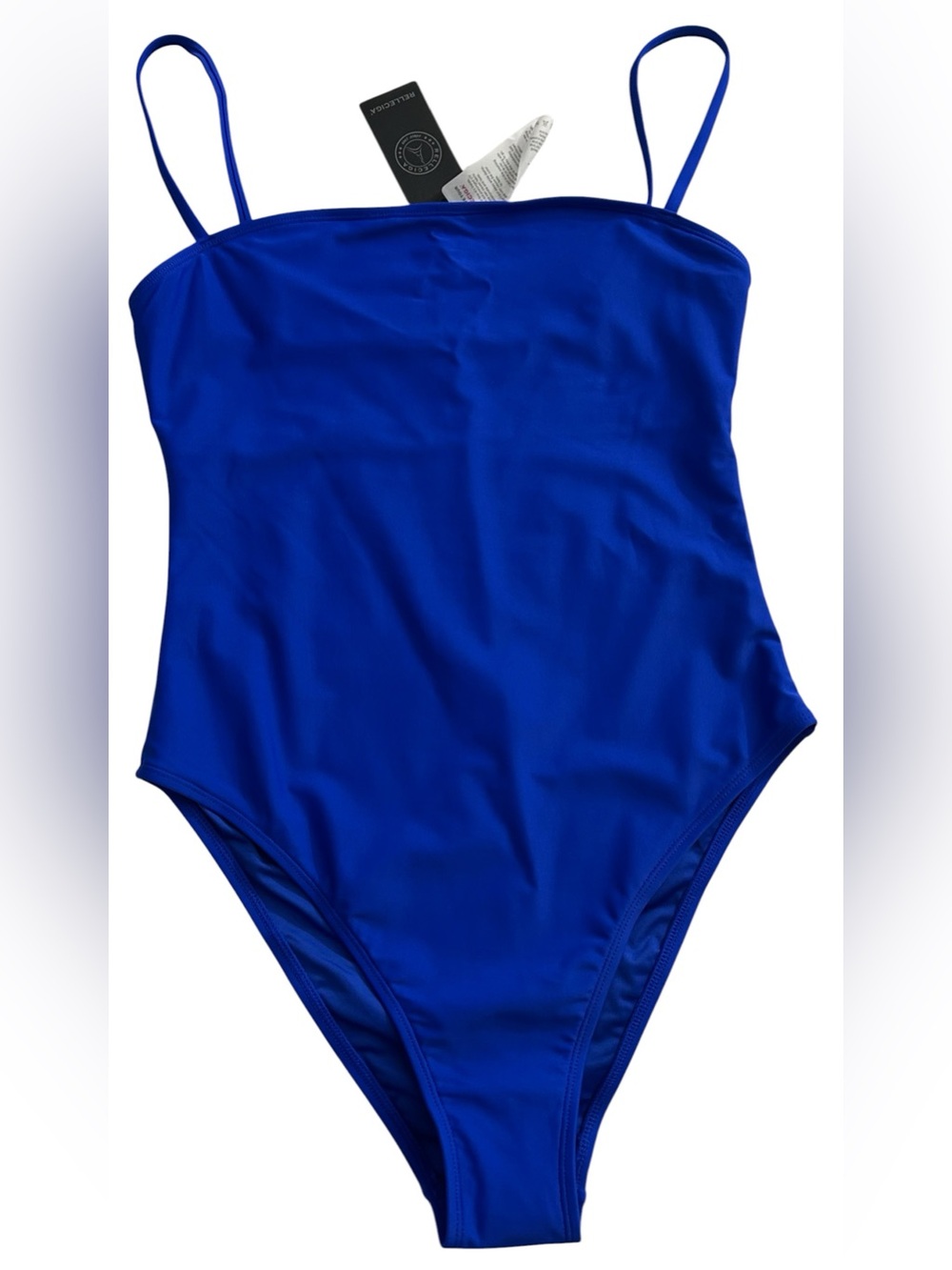 RELLECIGA Women's Royal Blue Bandeau One Piece Swimsuit Size Medium NWT